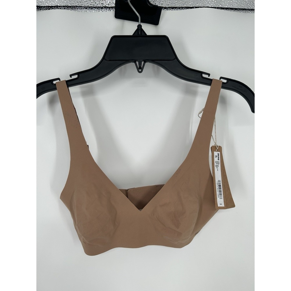 Skims Naked Plunge Bra Wireless Kim Kardashian Sienna Beige Brown Tan‎ Size XXS